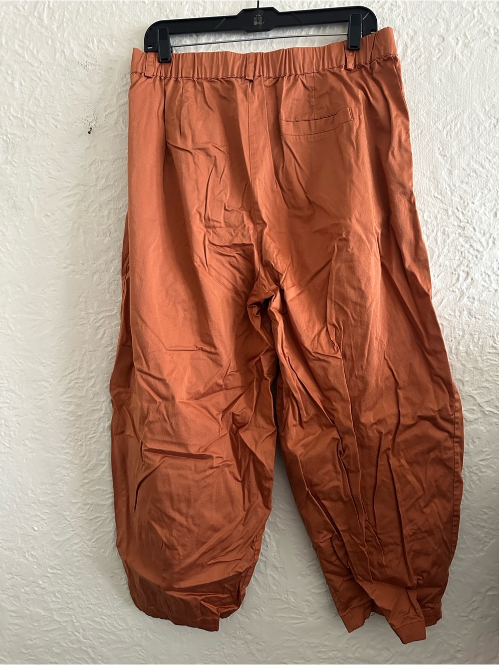 Anthropologie Maeve Curve Barrel Pants Poplin Terracotta Orange Medium - Picture 9 of 13